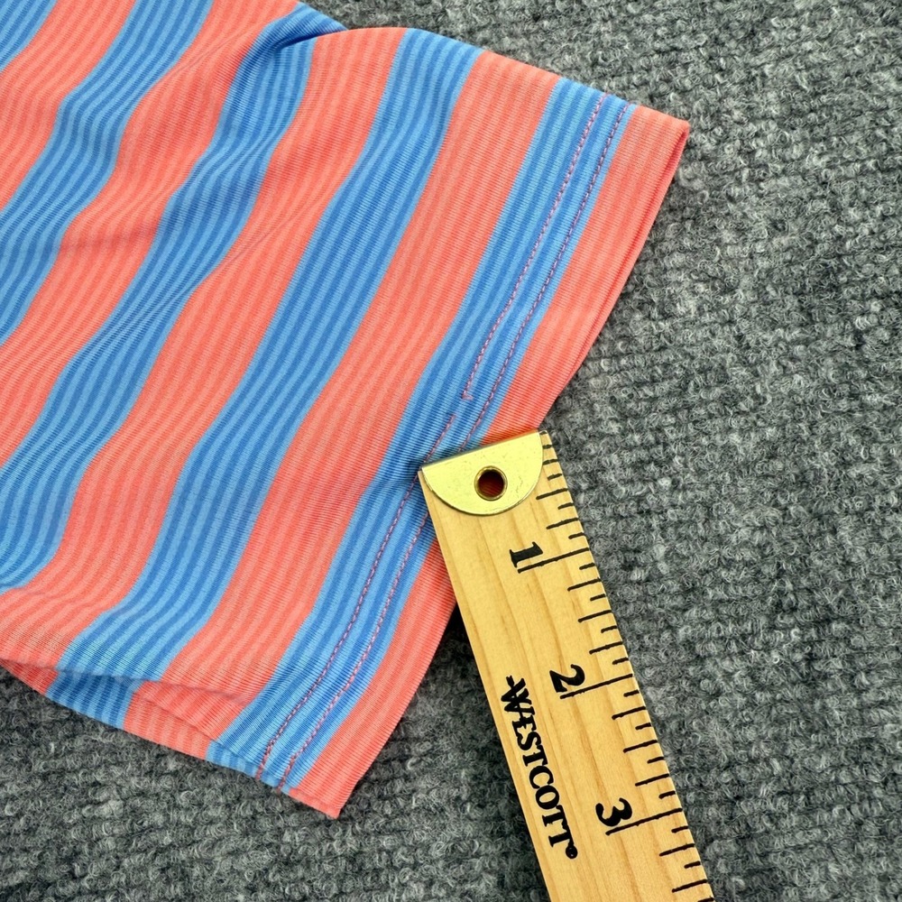 Southern Tide Polo Shirt Mens Medium Striped Tide To Trail Performance Golf - Picture 3 of 11
